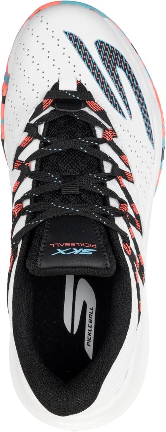 imageSkechers Womens Viper Court Rally Pickleball SneakerWhitePinkLight Blue