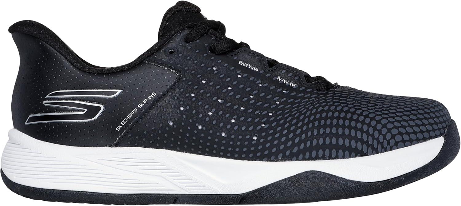 imageSkechers Womens Viper Court Reload Hands Free SlipIns SneakerBlackWhite