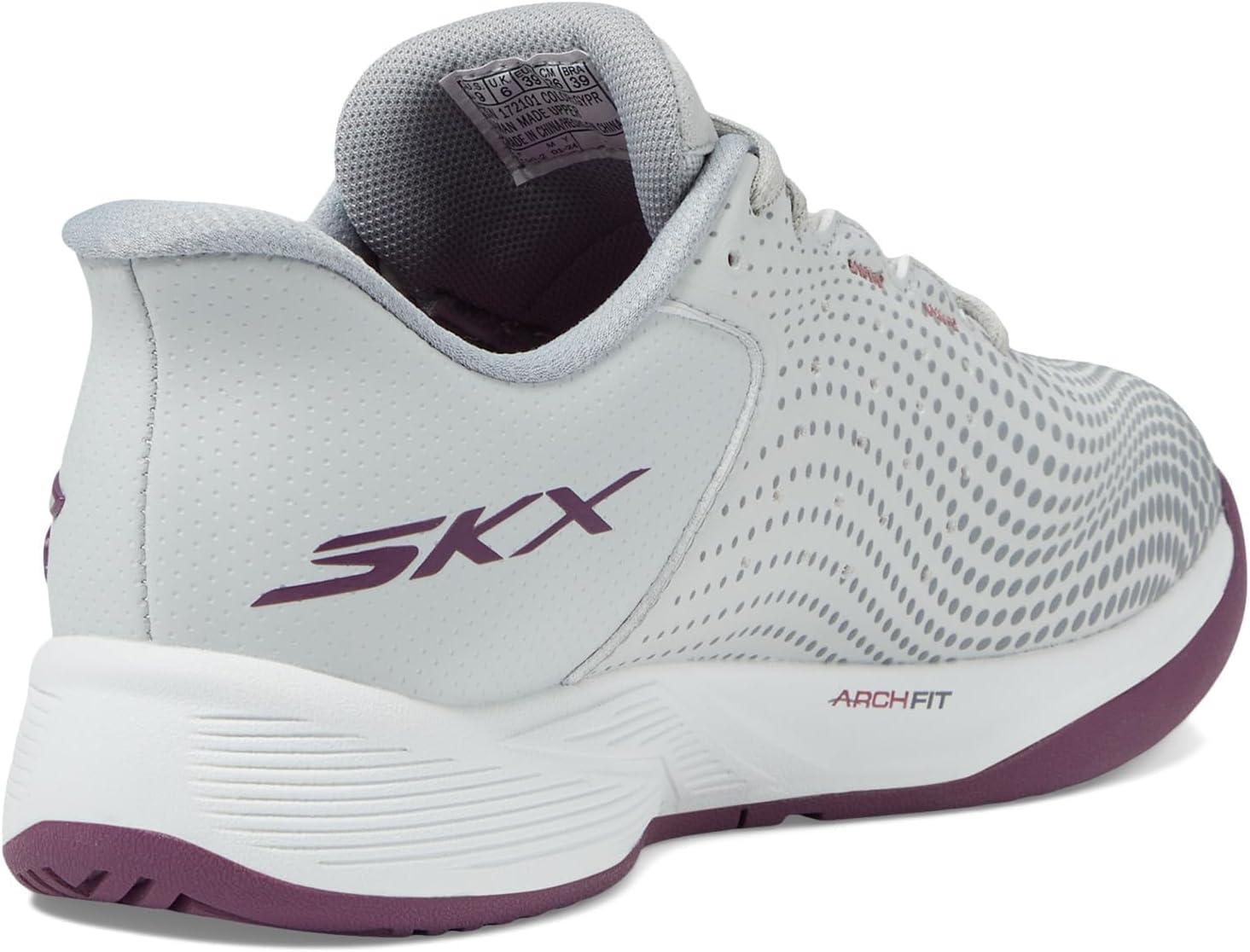 imageSkechers Womens Viper Court Reload Hands Free SlipIns SneakerGrayPurple