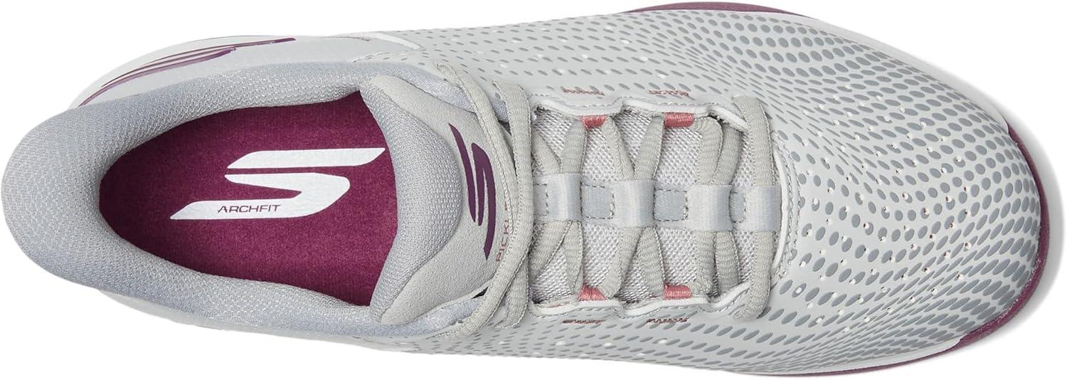 imageSkechers Womens Viper Court Reload Hands Free SlipIns SneakerGrayPurple