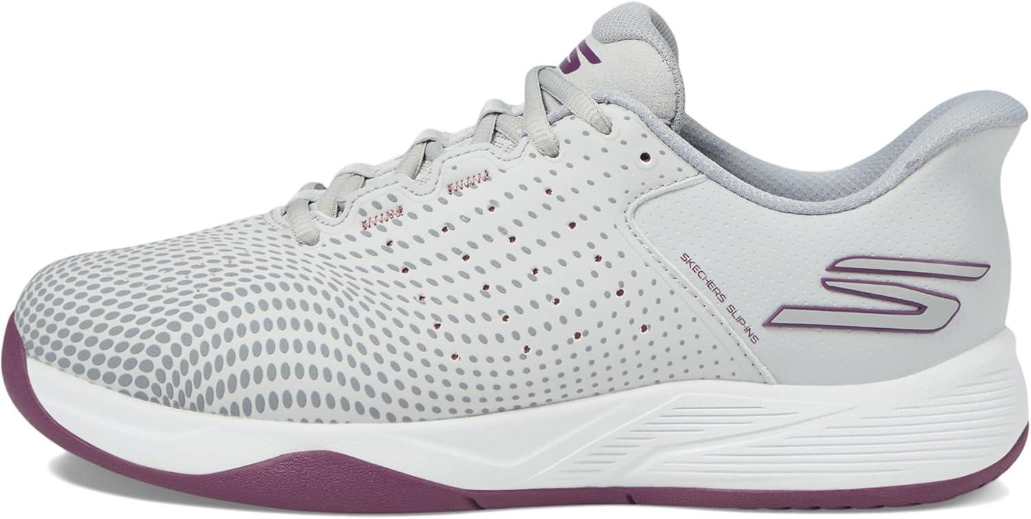 imageSkechers Womens Viper Court Reload Hands Free SlipIns SneakerGrayPurple