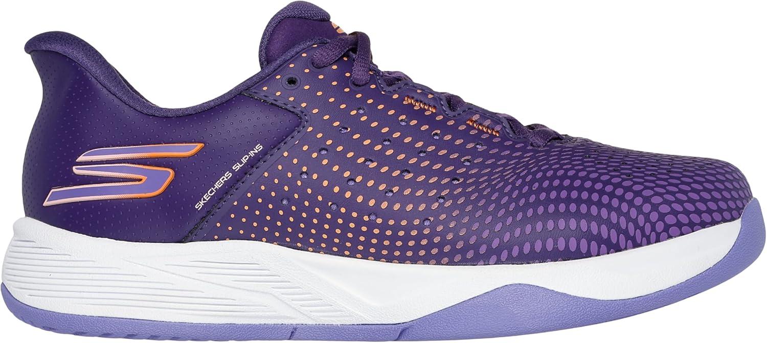 imageSkechers Womens Viper Court Reload Hands Free SlipIns SneakerPurpleCoral