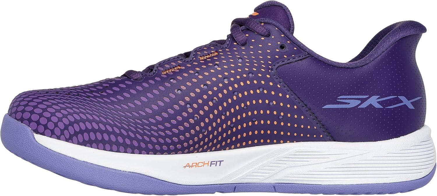 imageSkechers Womens Viper Court Reload Hands Free SlipIns SneakerPurpleCoral