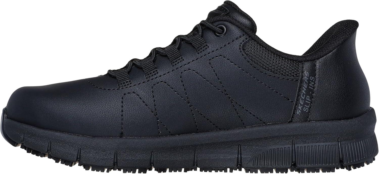 imageSkechers Womens Work Hands Free Slip Ins NampaCottonbud Bungee Athletic Sr ShoesBlack