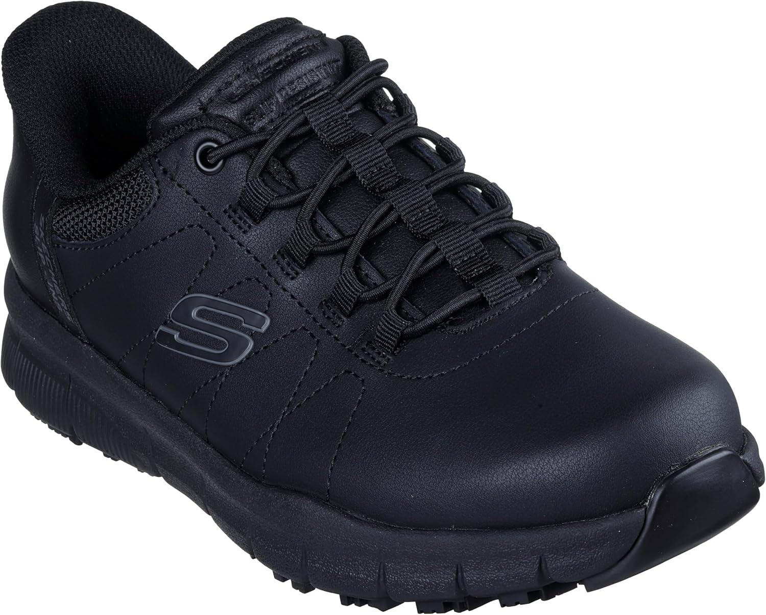imageSkechers Womens Work Hands Free Slip Ins NampaCottonbud Bungee Athletic Sr ShoesBlack