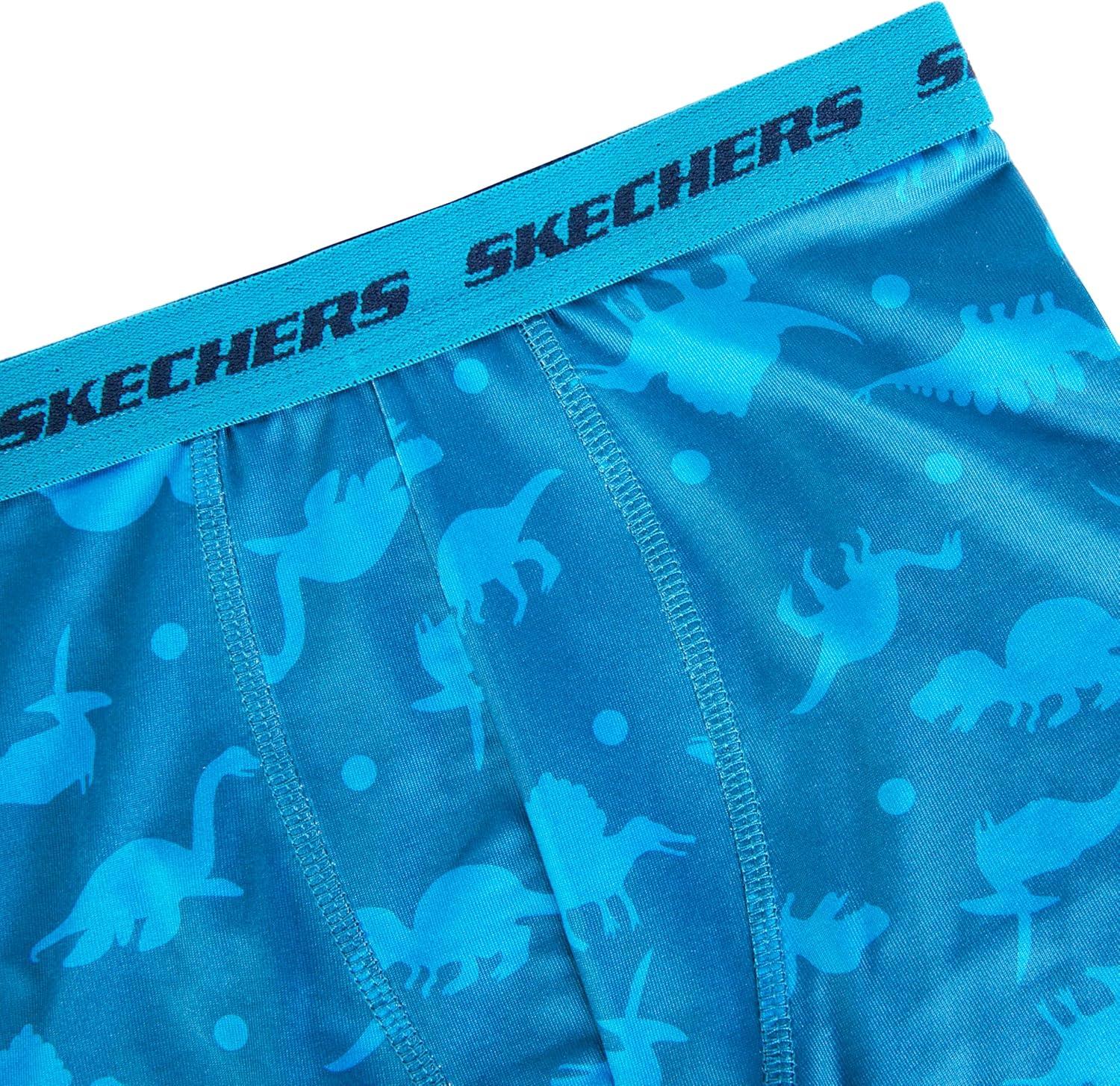 imageSkechers boys Amazon Exclusive 8pk Athletic Boxer Briefs With Unique Prints in Sizes 23t 4 6 8 and 108pack Dino Bxrbr