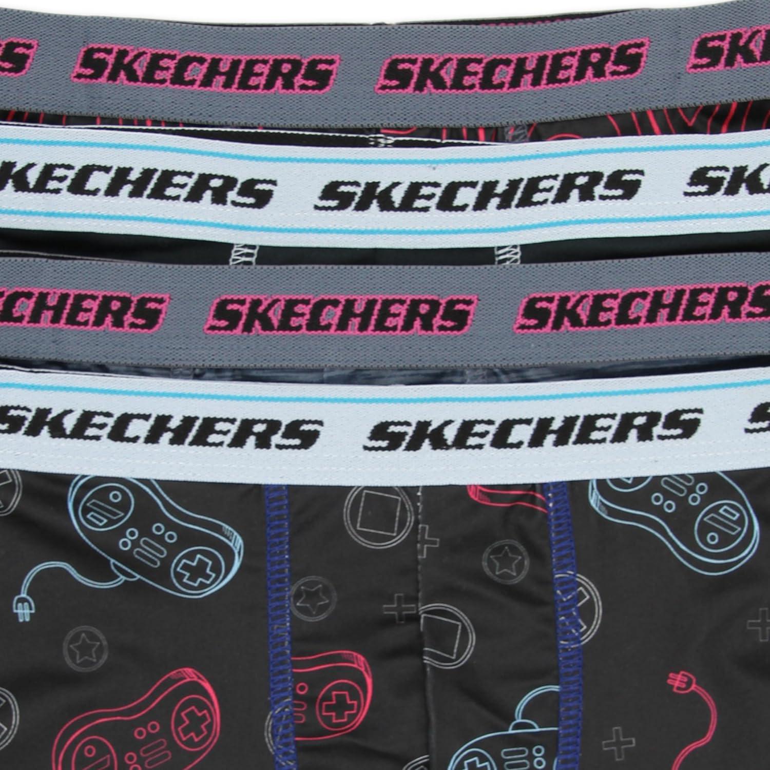 imageSkechers boys Amazon Exclusive 8pk Athletic Boxer Briefs With Unique Prints in Sizes 23t 4 6 8 and 108pack Gaming Bxrbr