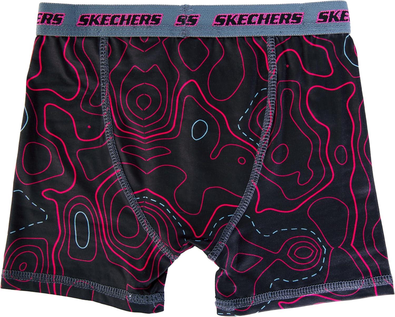 imageSkechers boys Amazon Exclusive 8pk Athletic Boxer Briefs With Unique Prints in Sizes 23t 4 6 8 and 108pack Gaming Bxrbr