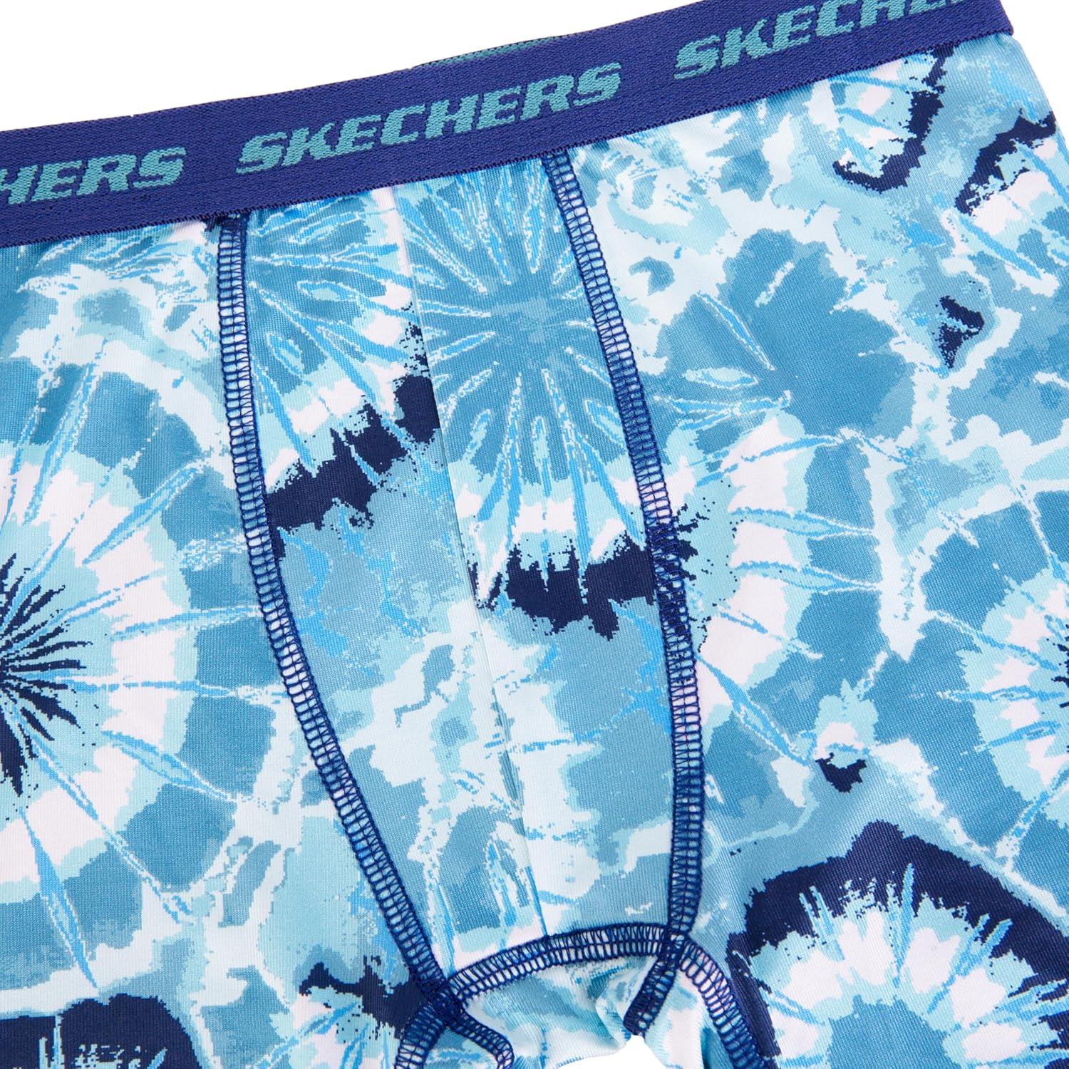 imageSkechers boys Amazon Exclusive 8pk Athletic Boxer Briefs With Unique Prints in Sizes 23t 4 6 8 and 108pack Sharks Bxrbr