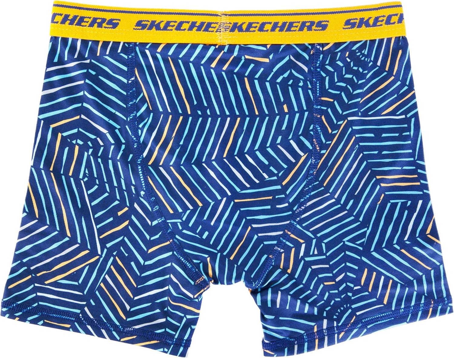 imageSkechers boys Amazon Exclusive 8pk Athletic Boxer Briefs With Unique Prints in Sizes 23t 4 6 8 and 108pack Skate Bxrbr