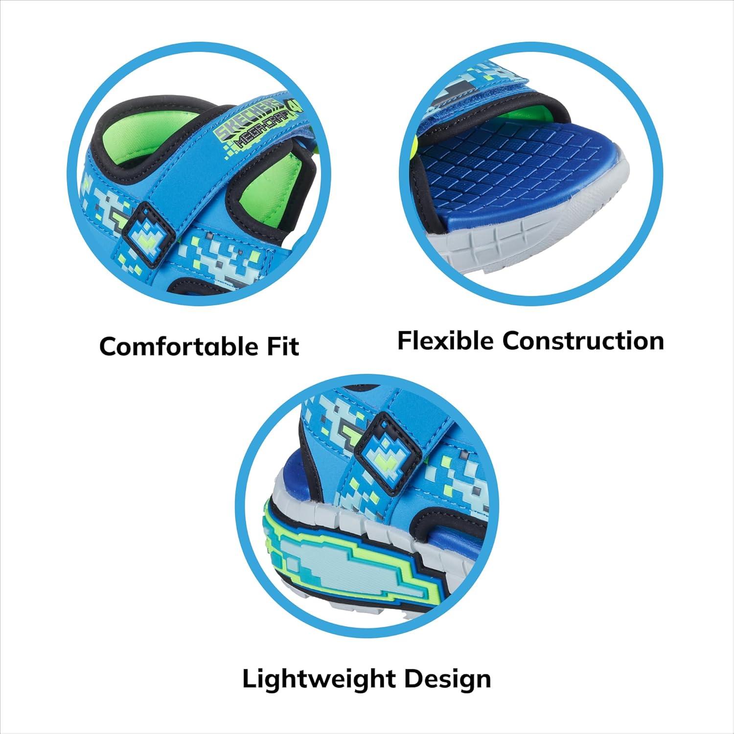 imageSkechers boys Megasplash 4kBlackBlueLime