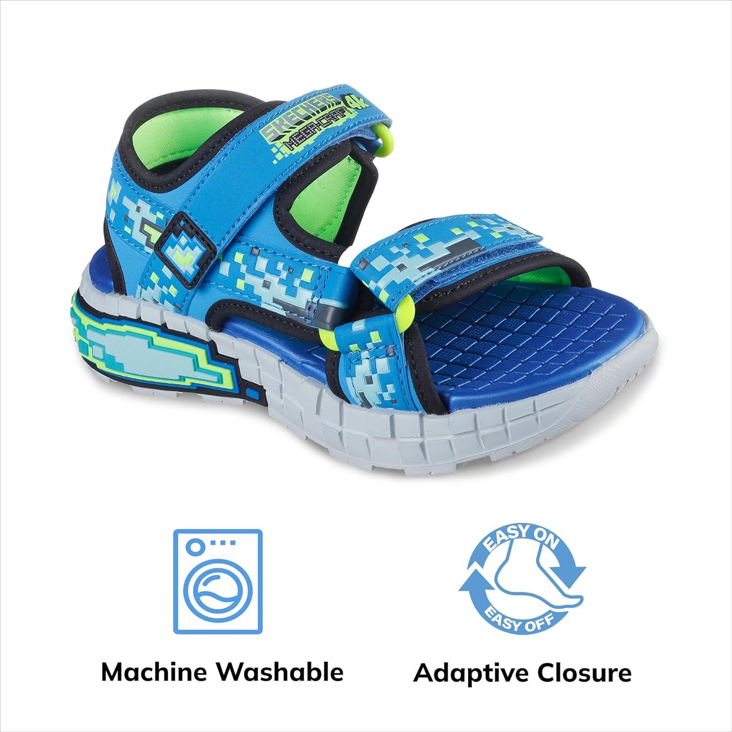 imageSkechers boys Megasplash 4kBlackBlueLime