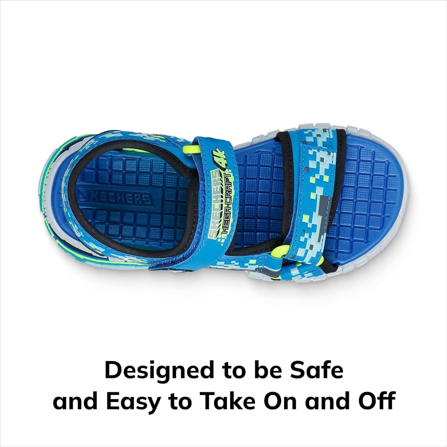 imageSkechers boys Megasplash 4kBlackBlueLime