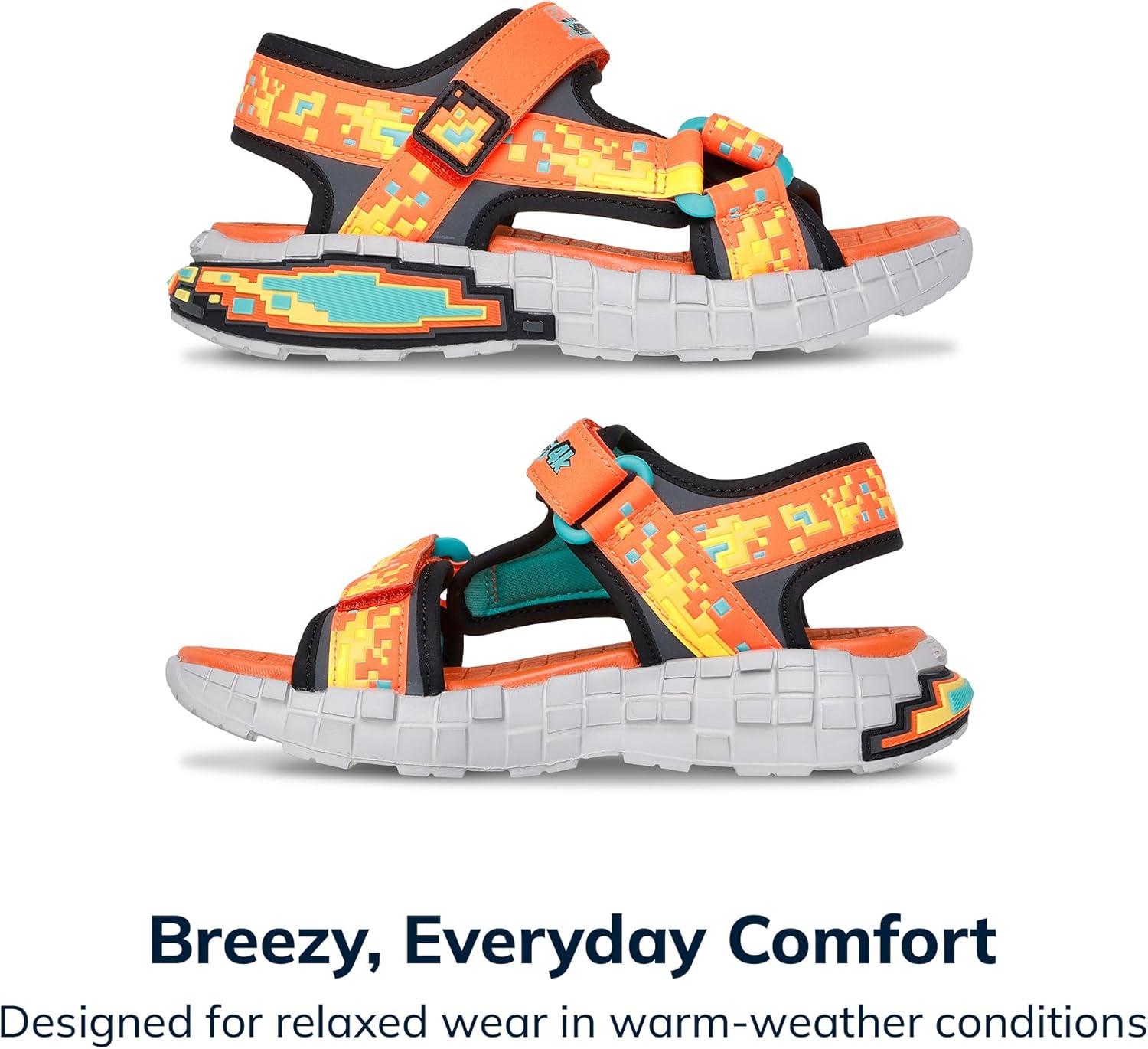 imageSkechers boys Megasplash 4kOrangeBlack