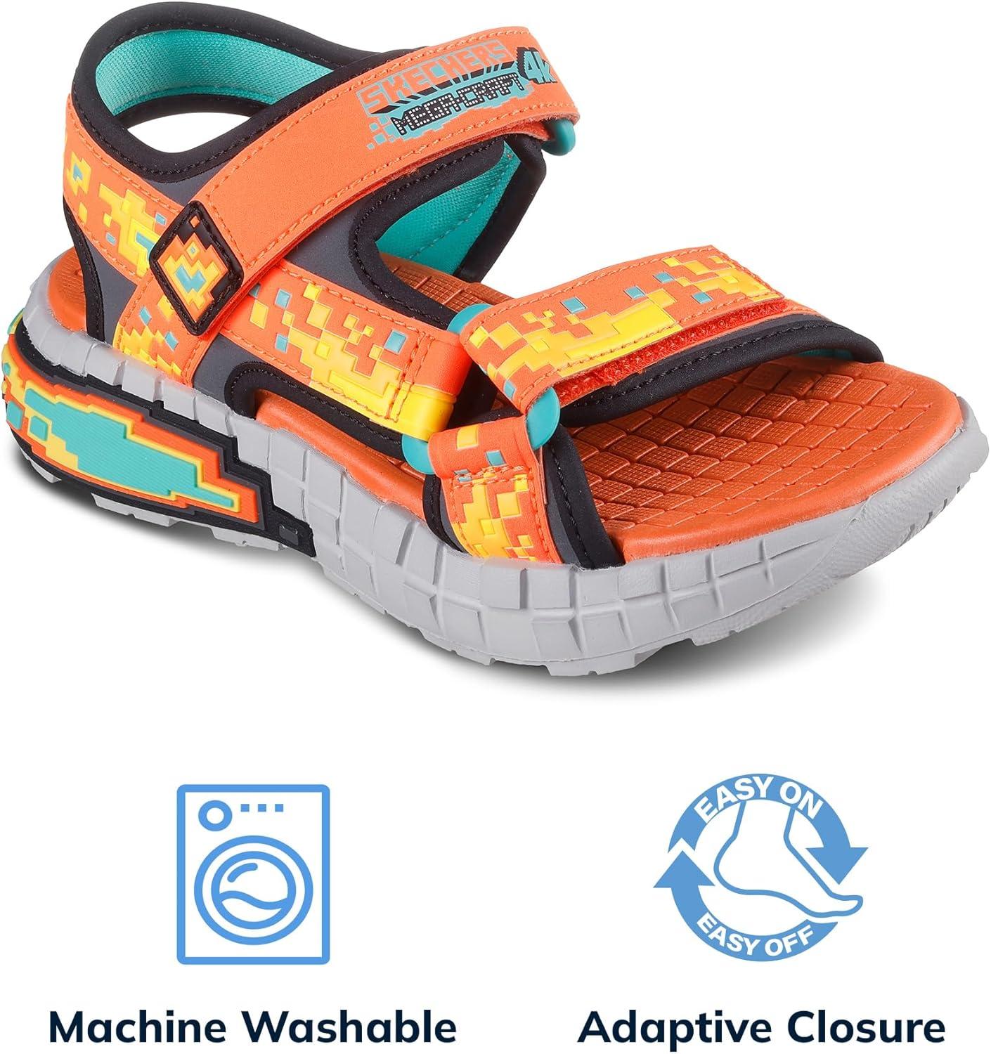 imageSkechers boys Megasplash 4kOrangeBlack