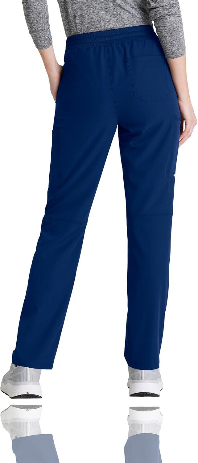 imageSkechers by BARCO Vitality Aura Classic Fit Straight Leg Scrub Pant for Women MidRise 5Pocket Bottom with 4way StretchNavy