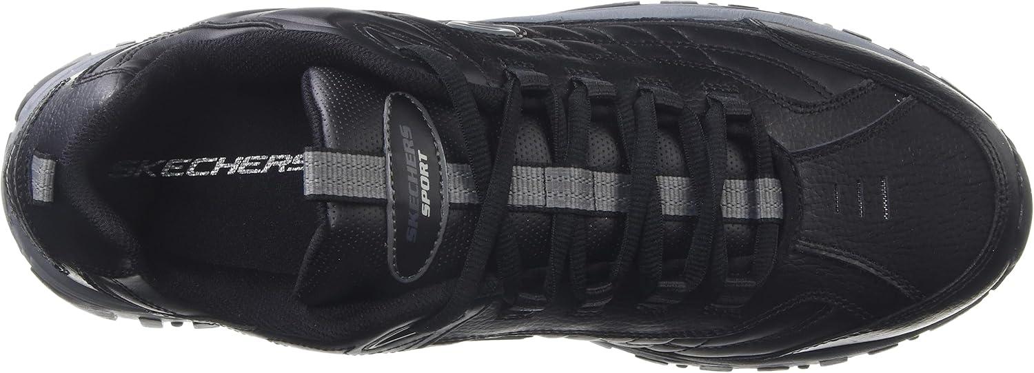 imageSkechers mens Energy Afterburn Shoes LaceUp Sneaker BlackGrey 16 Wide