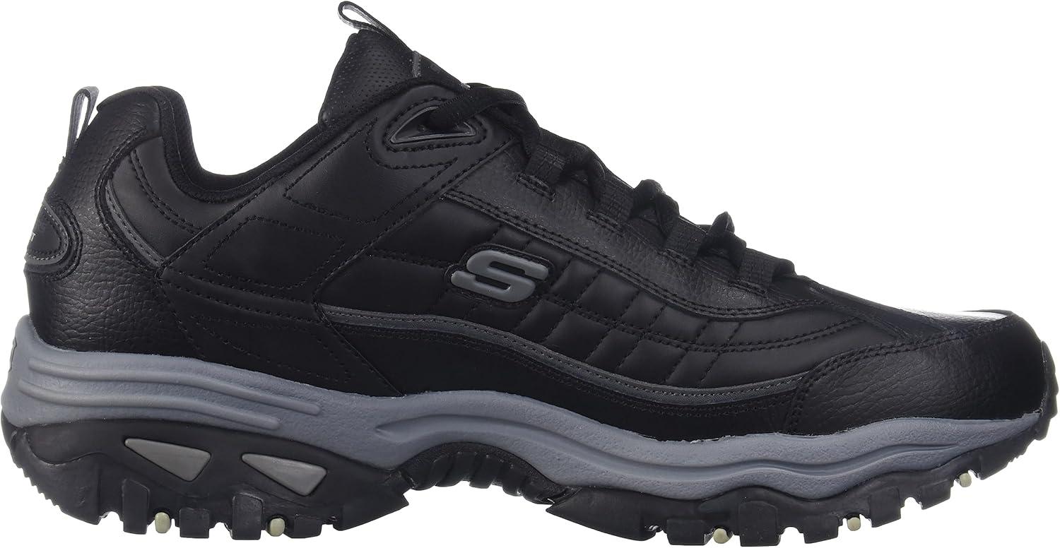 imageSkechers mens Energy Afterburn Shoes LaceUp Sneaker BlackGrey 16 Wide