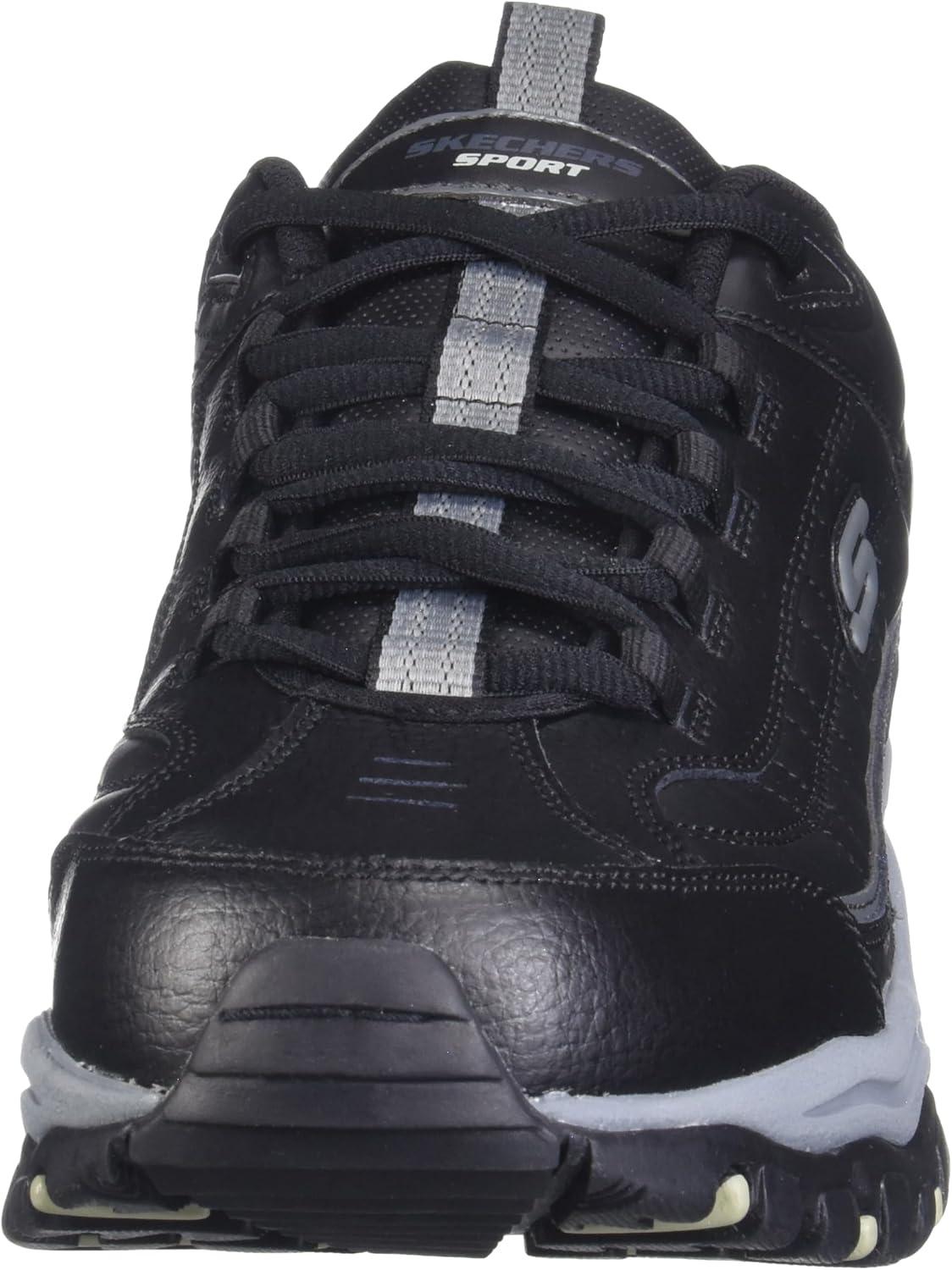 imageSkechers mens Energy Afterburn Shoes LaceUp Sneaker BlackGrey 16 Wide