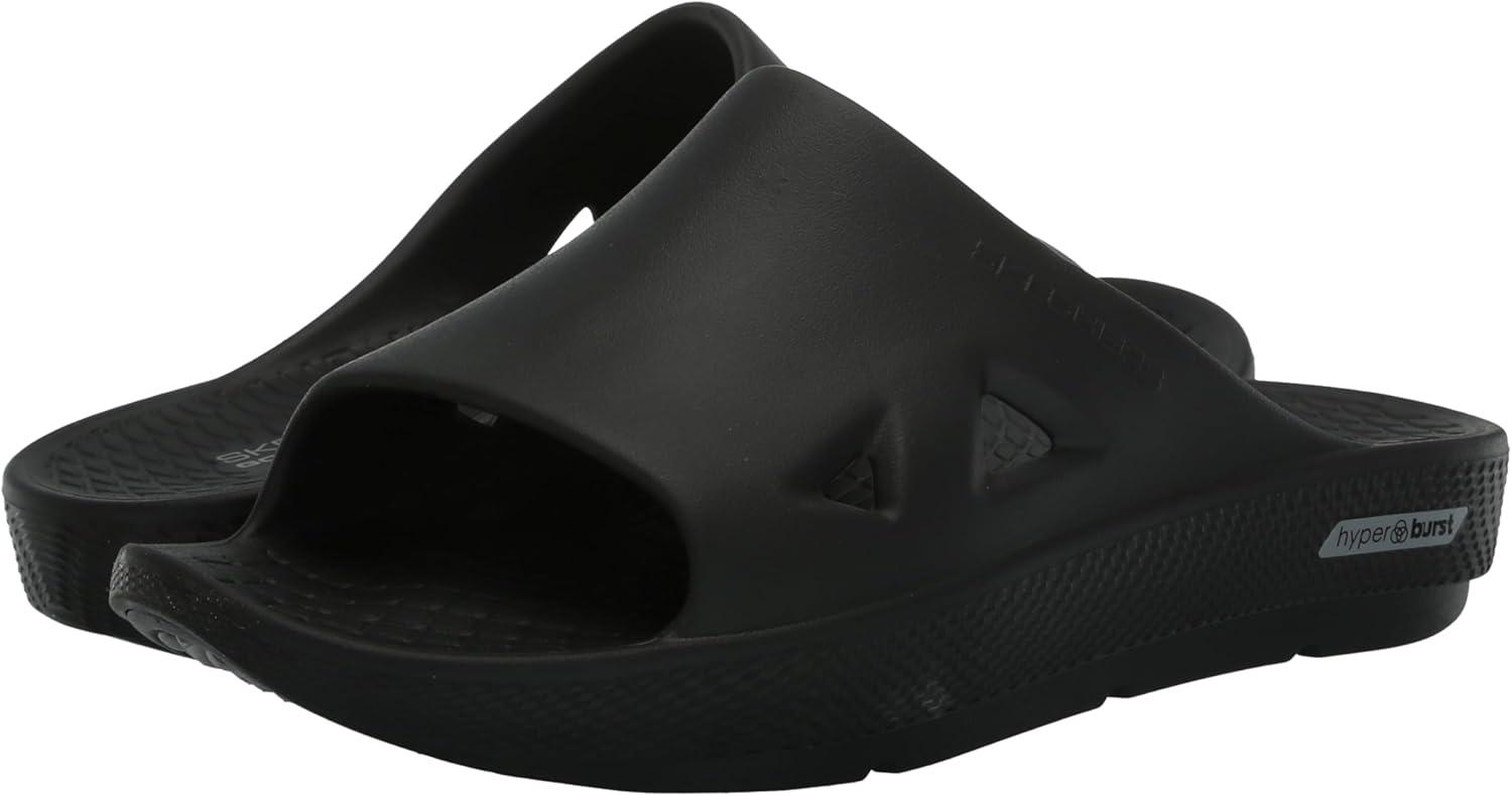 imageSkechers mens Go Recover Refresh Mens Dual Density Arch Fit Slide SandalsBlackBlack