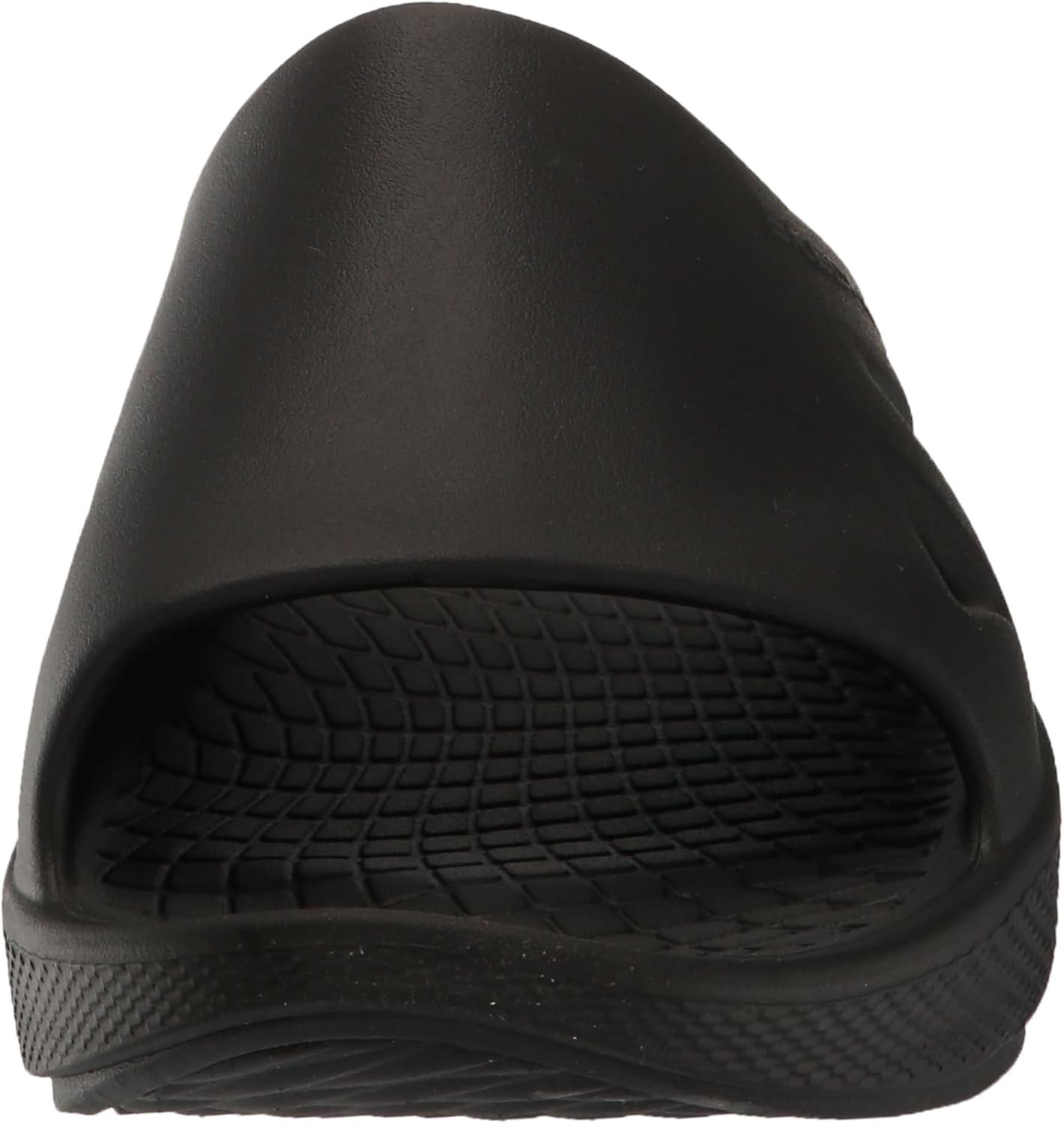 imageSkechers mens Go Recover Refresh Mens Dual Density Arch Fit Slide SandalsBlackBlack