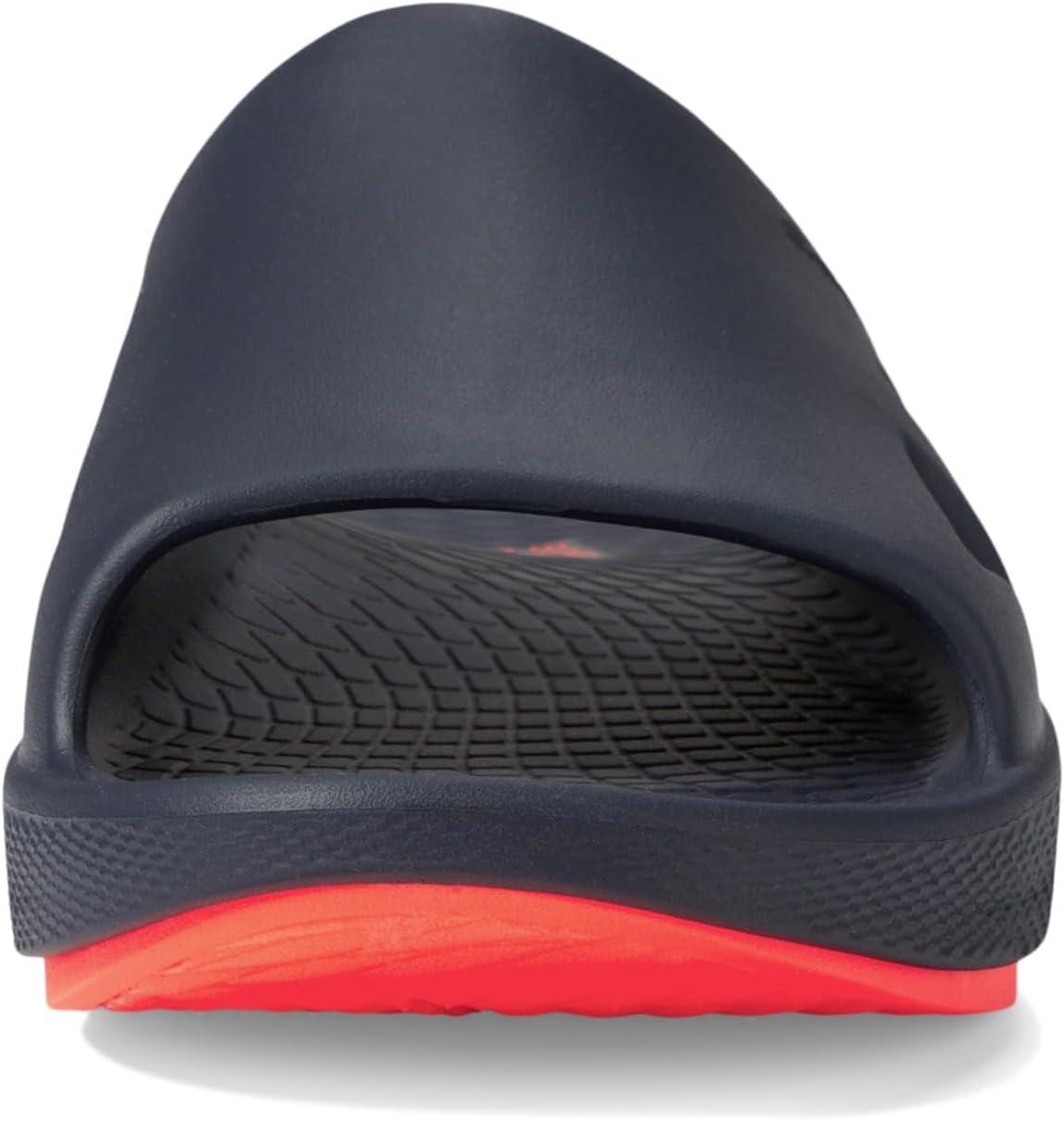 imageSkechers mens Go Recover Refresh Mens Dual Density Arch Fit Slide SandalsNavyCoral