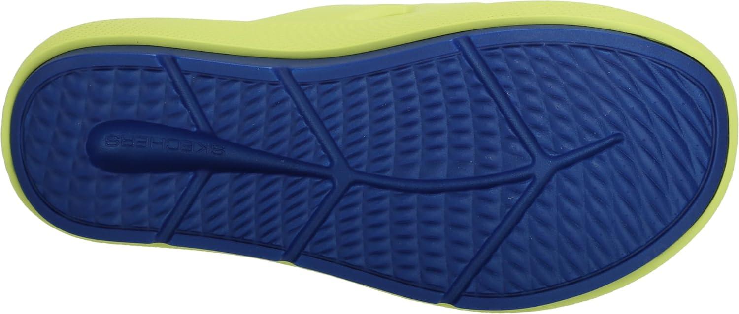 imageSkechers mens Go Recover Refresh Mens Dual Density Arch Fit Slide SandalsYellowBlue