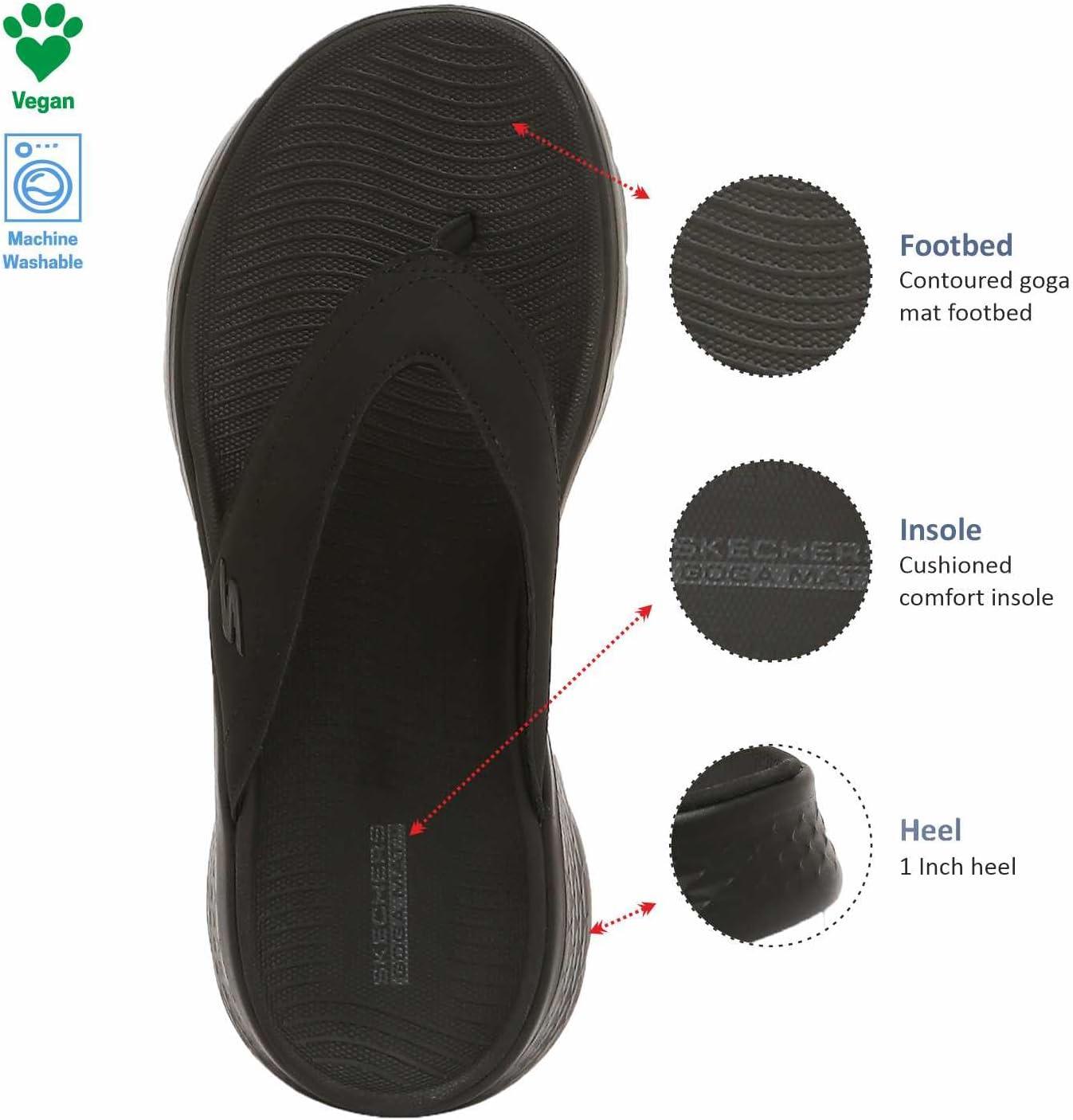 imageSkechers mens Go Walk Flex Sandal VallejoSandalBlackBlack