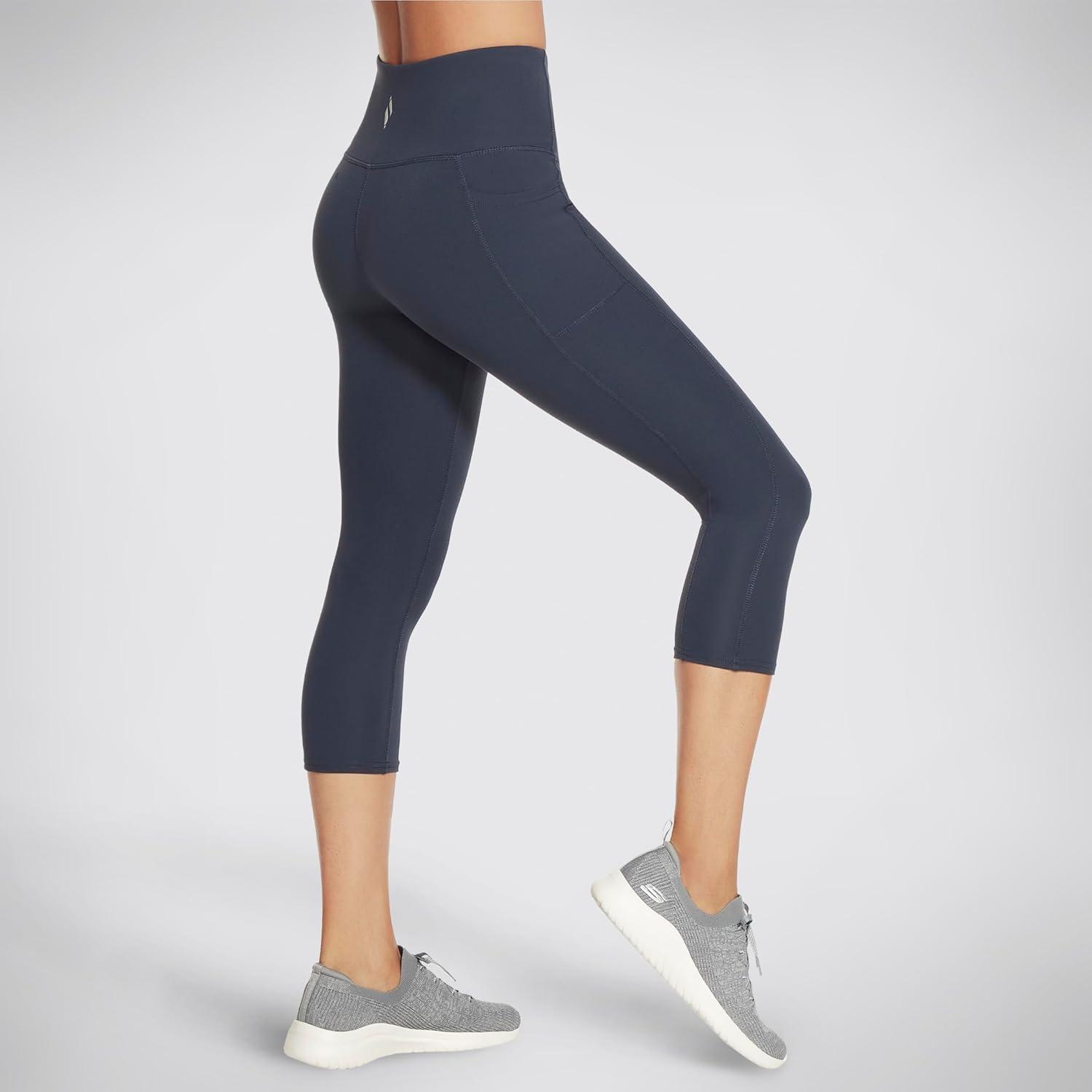 imageSkechers womens Go Walk High Waisted Mid Calf LeggingNavy