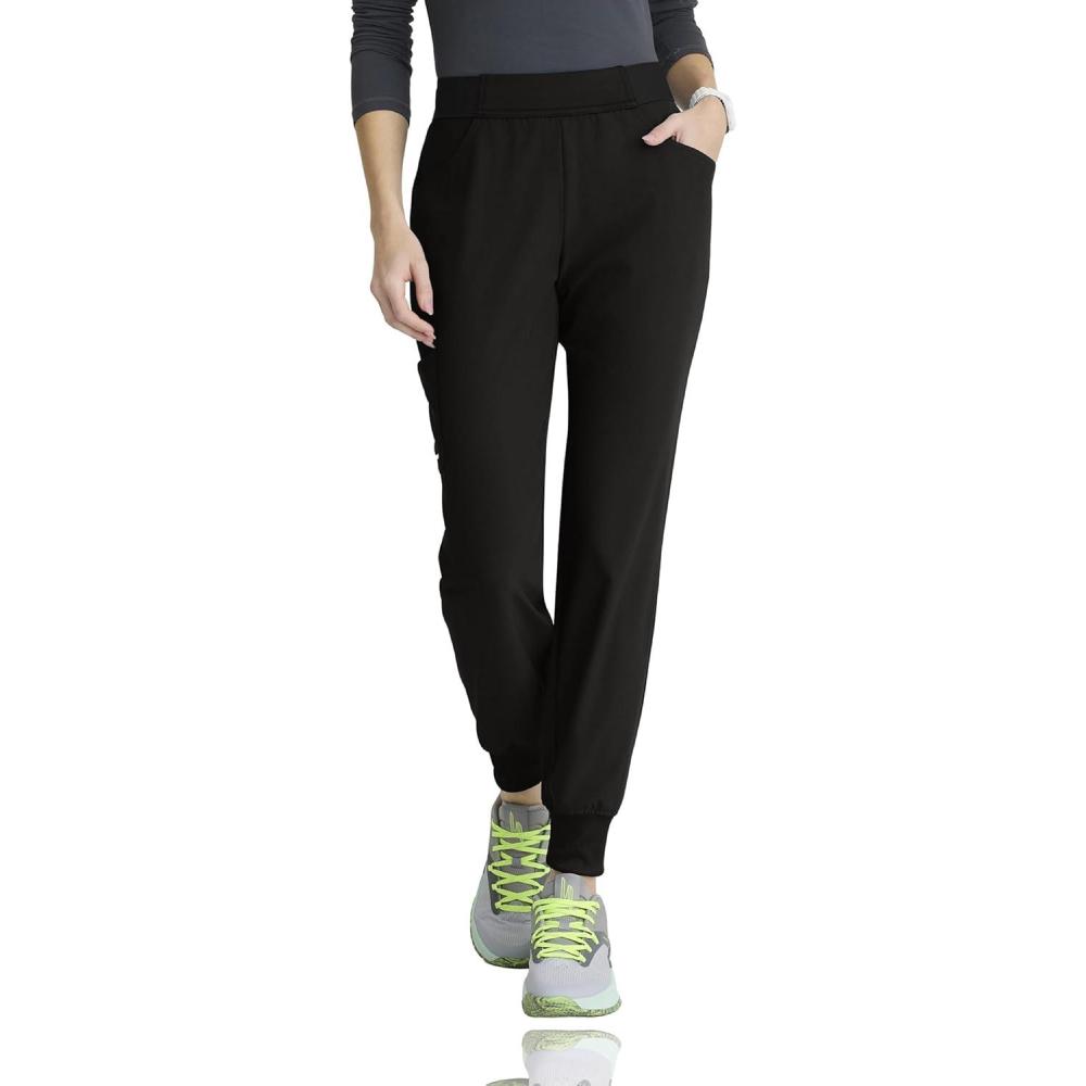 imageBARCO Skechers Vitality Electra Classic Fit Scrub Jogger for Women MidRise 5Pocket Pant with 4Way StretchBlack