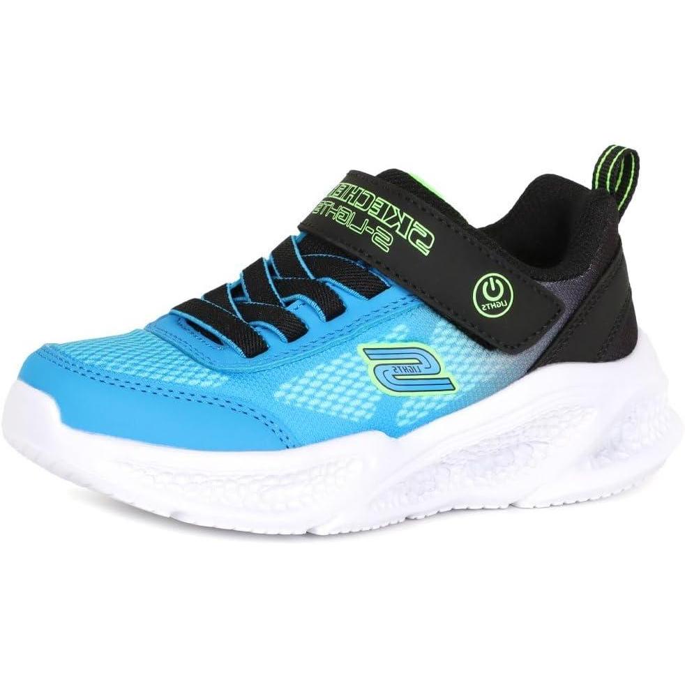 imageSKECHERS Boys MeteorLightskrendoBlackBlue