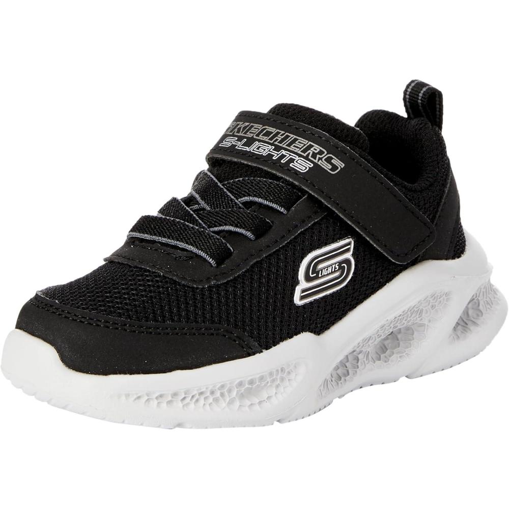 imageSKECHERS Boys MeteorLightskrendoBlackGrey