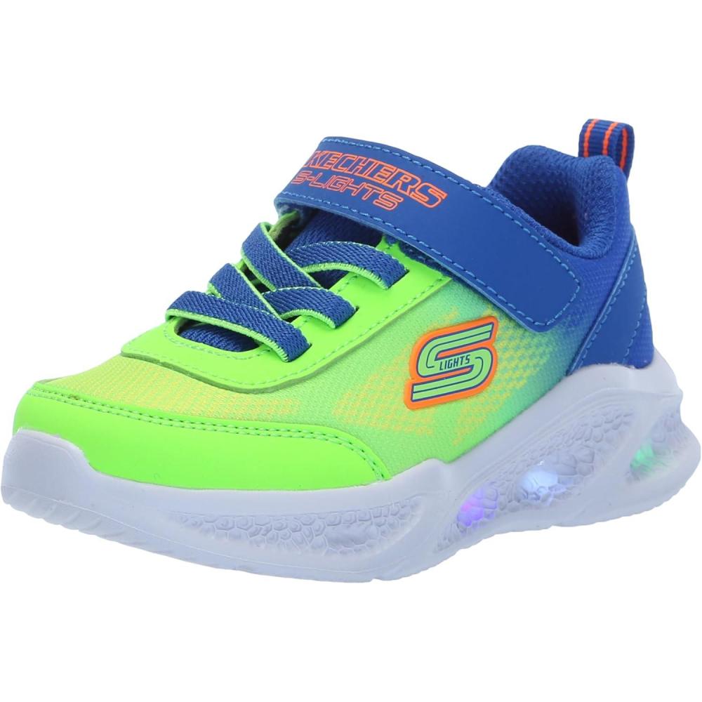 imageSKECHERS Boys MeteorLightskrendoBlueLime
