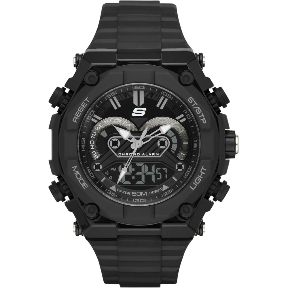 imageSkechers AnalogDigital Watch for MenEl Segundo Black