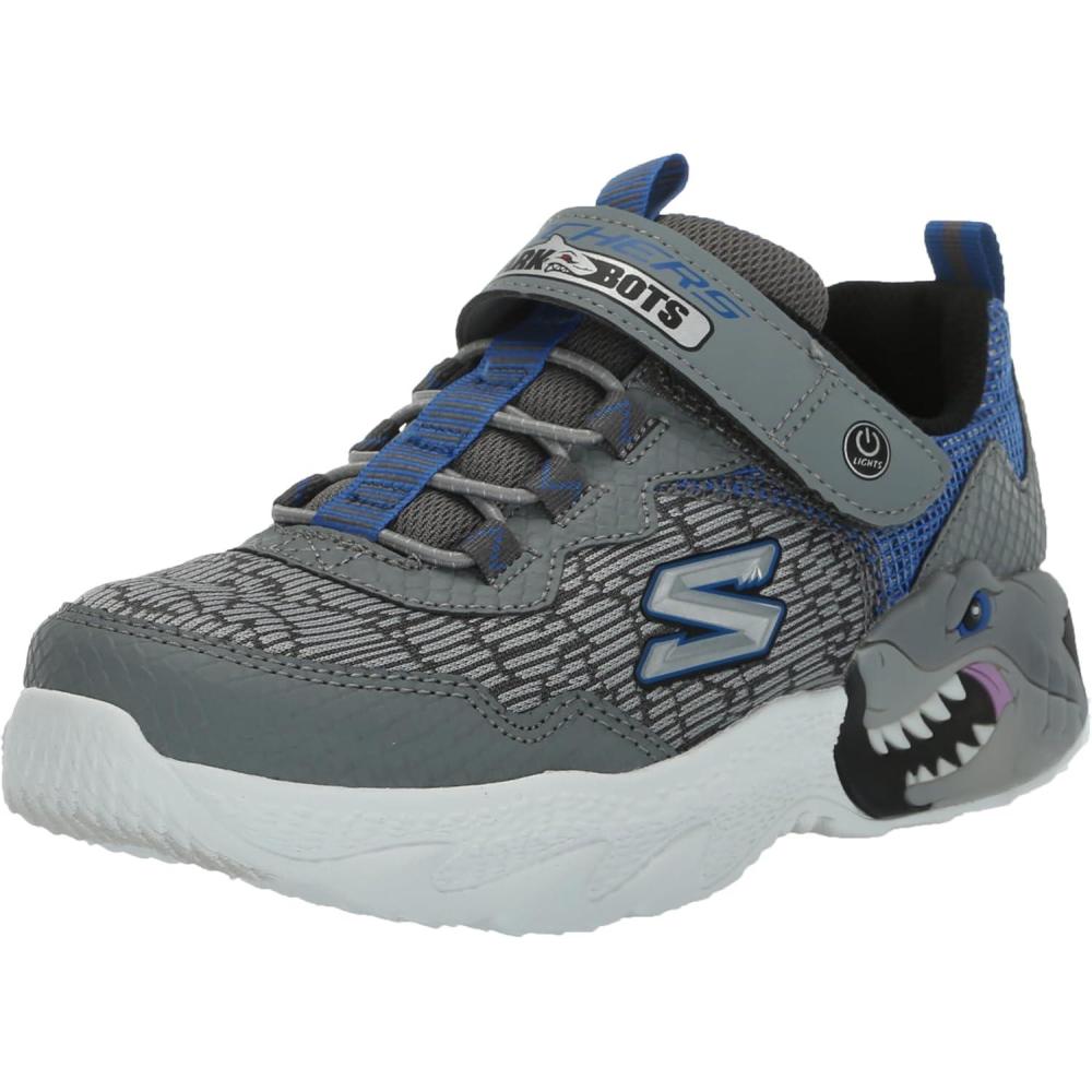 imageSkechers Boys CreatureLightsCharcoalBlue