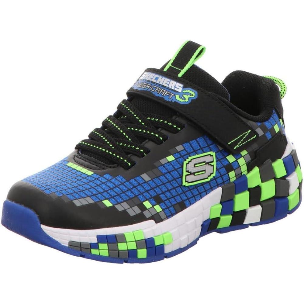 imageSkechers Boys MegaCraft 30 SneakerSneakerBlkBlueLime