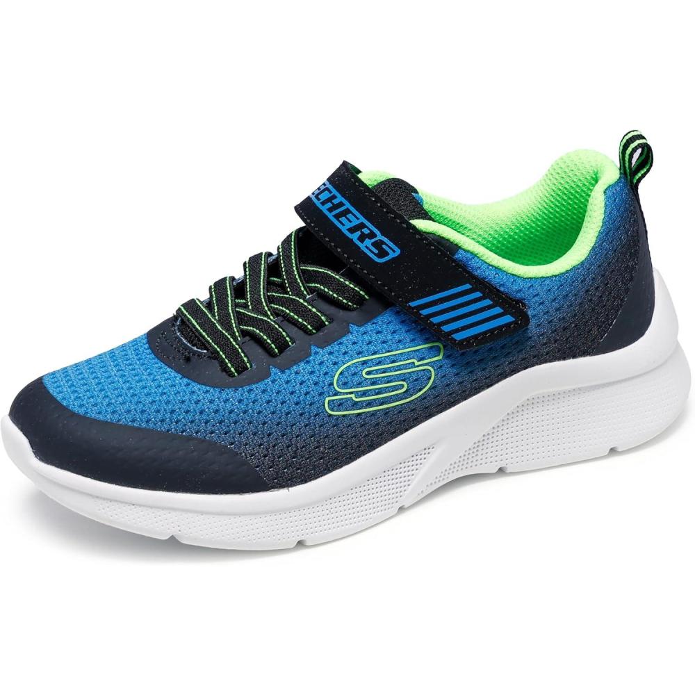 imageSkechers Boys Microspec  ZorvaBlackBlueLime