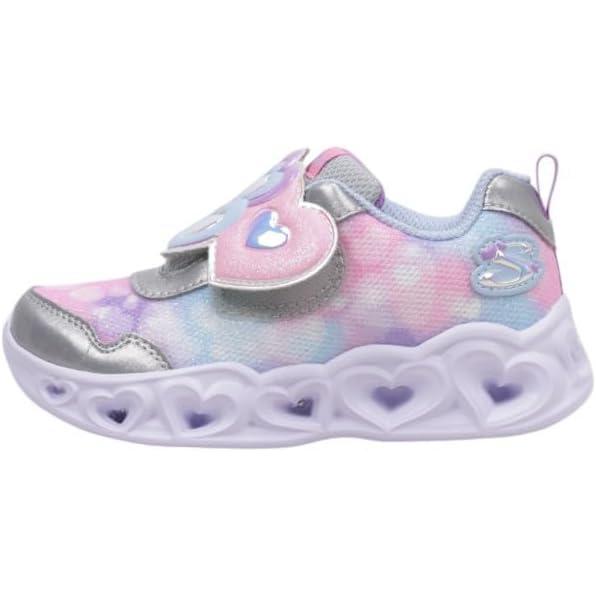 imageSkechers Girls Heart Lights Lovin ReflectiSilverMulti