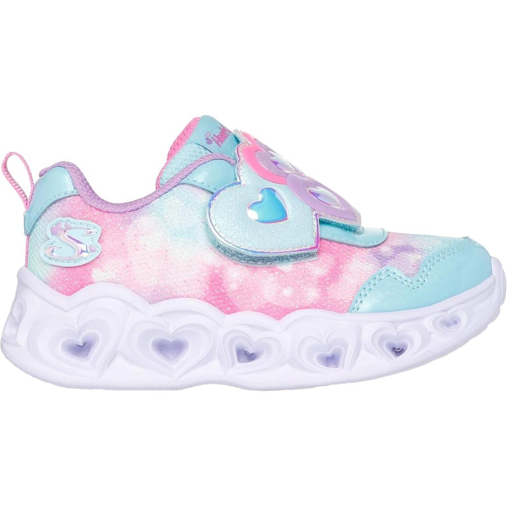 imageSkechers Girls Heart Lights Lovin ReflectiTurquoiseLavender