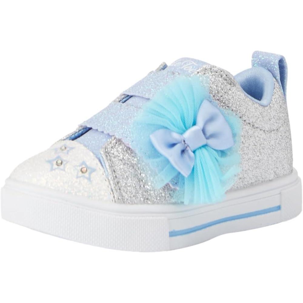 imageSkechers Girls Twinkle SparksGlitter GemsSneakerSilverLight Blue