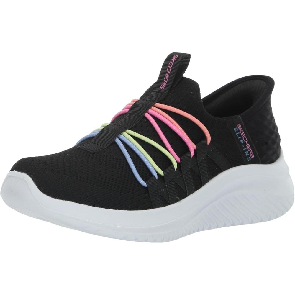 imageSkechers Girls Ultra Flex 30 Bungee FunBlackMulti