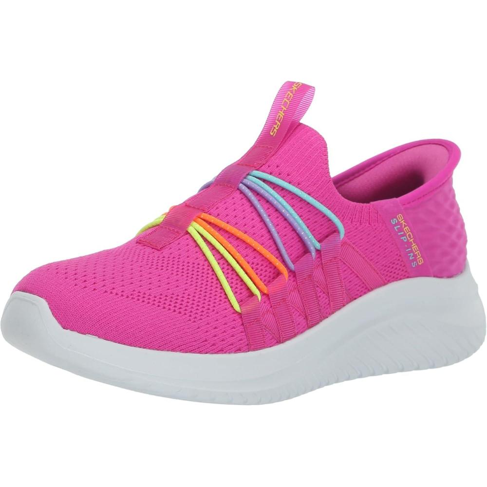 imageSkechers Girls Ultra Flex 30 Bungee FunHot PinkMulti