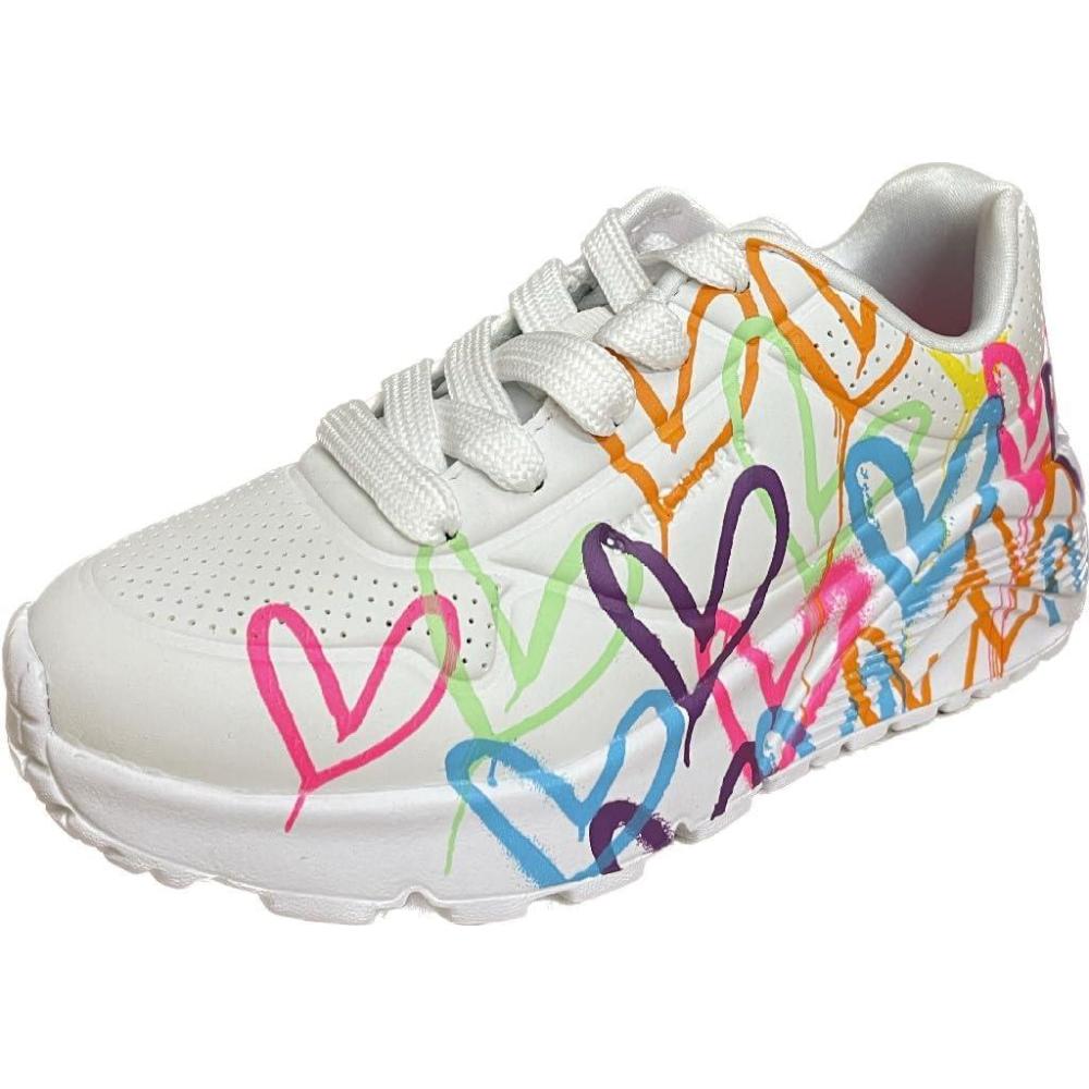 imageSkechers Girls Uno Lite spread the LoveWhiteMint
