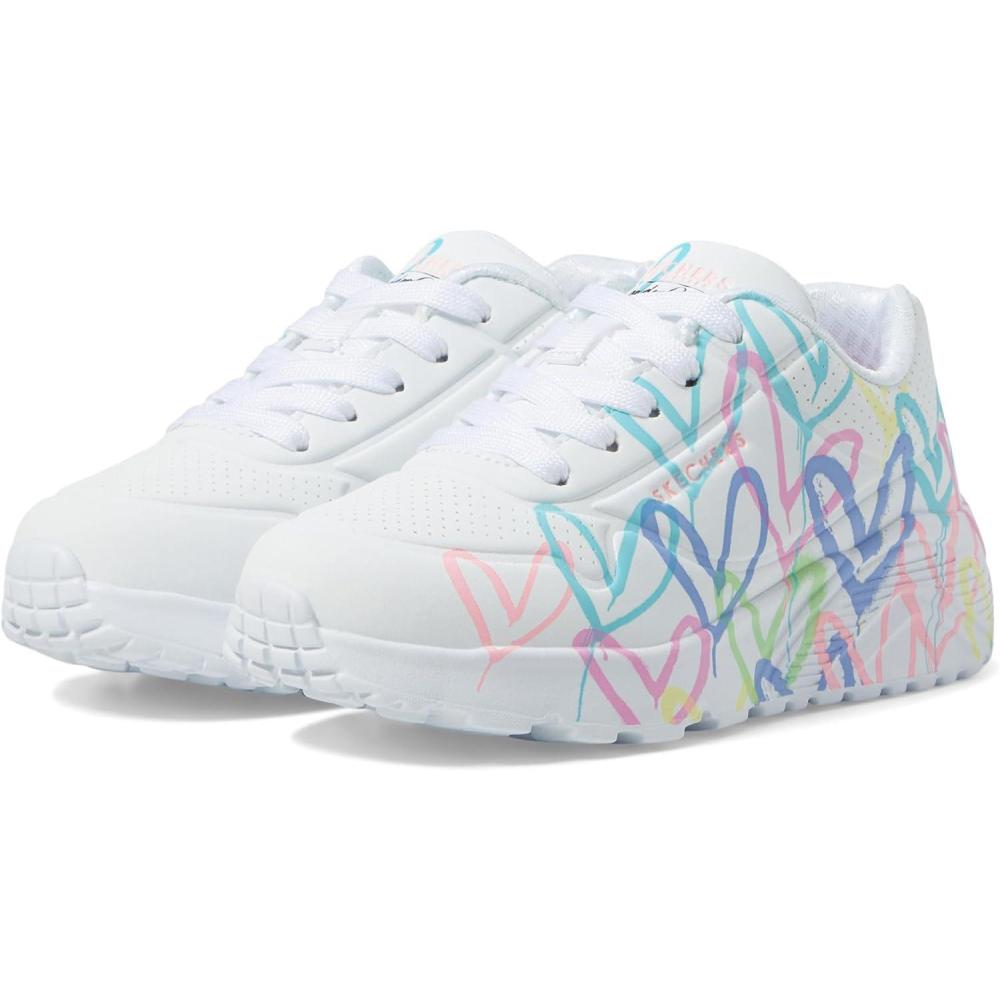 imageSkechers Girls Uno Lite spread the LoveWhitePurpleTurquoise