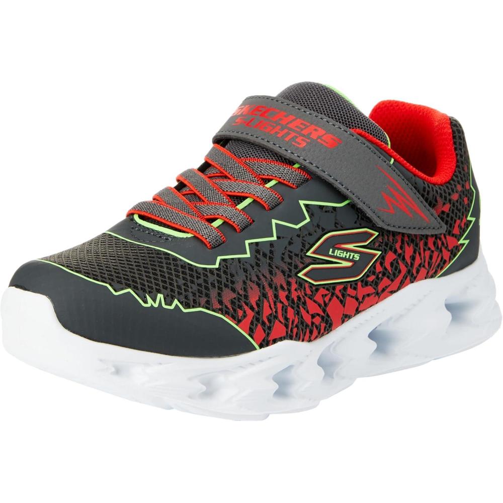 imageSkechers Kids Vortex 20Zorento SneakerCharcoalLime