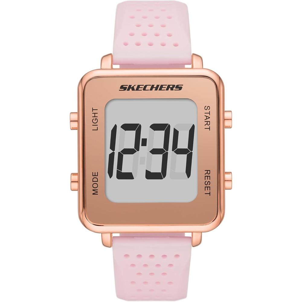 imageSkechers Magnolia Digital Silicone Watch for WomenNaylor Pink