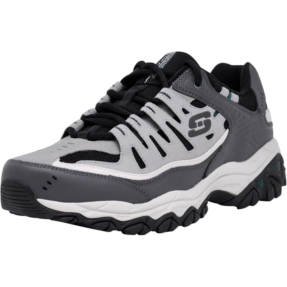 imageSkechers Mens Afterburn M Fit ReprintCharcoalGreen
