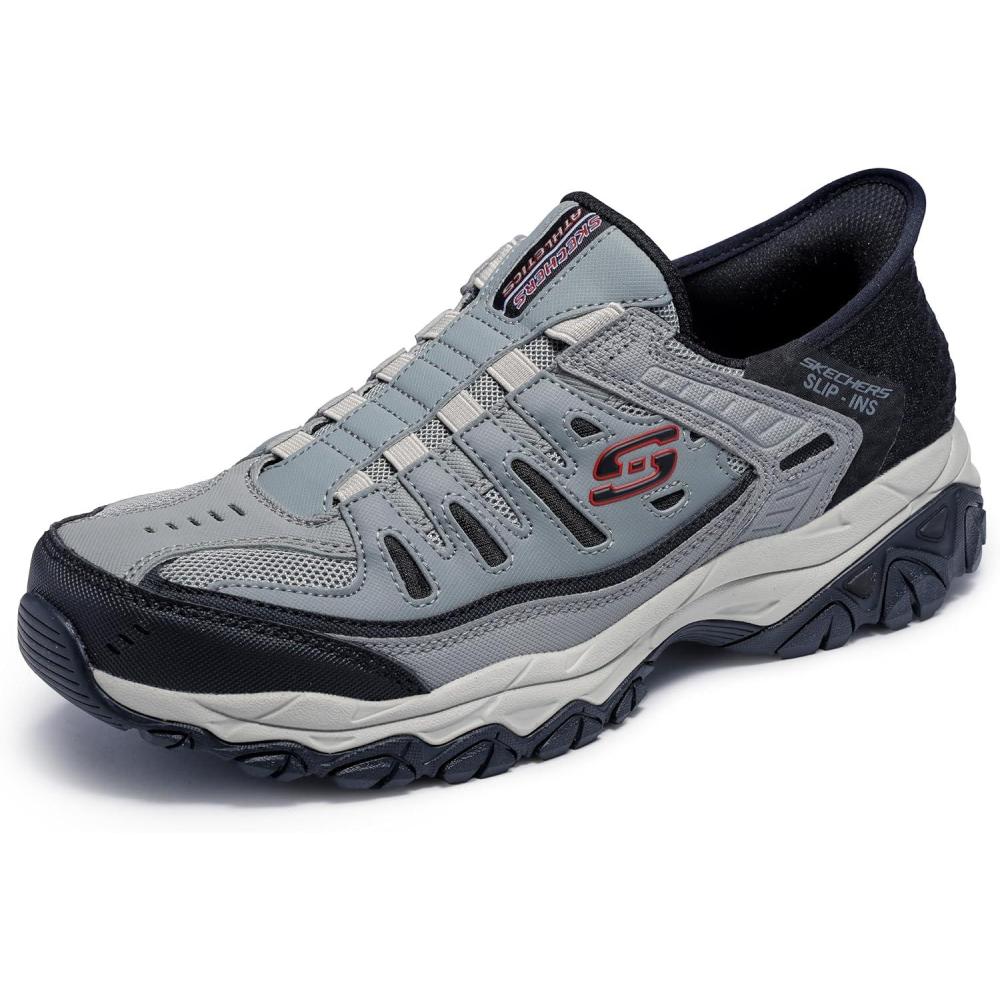 imageSkechers Mens Afterburn M Fit Ridgeburn Hands Free Slipin LoafersGrayBlack
