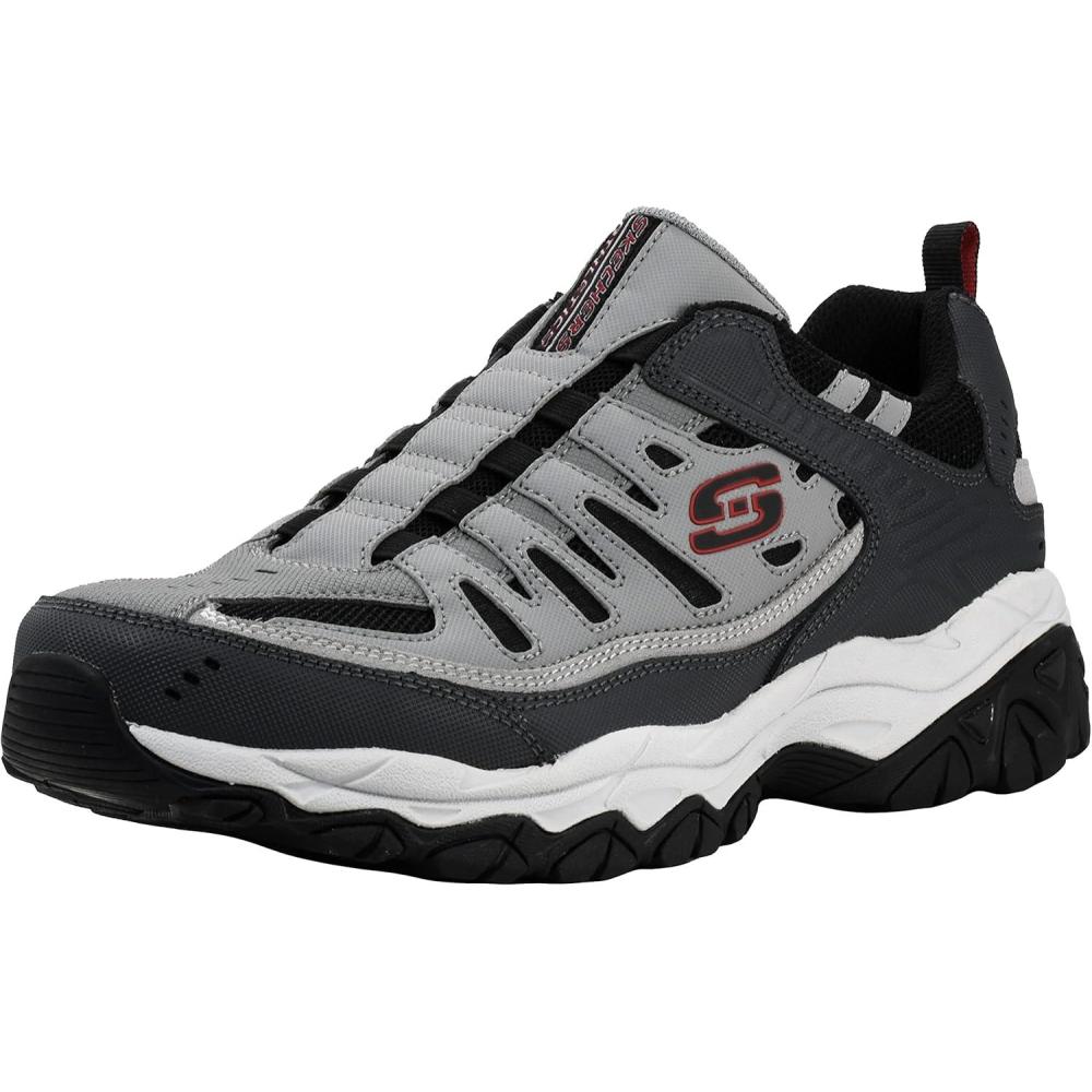 imageSkechers Mens Afterburn M Fit WontedLoaferCharcoalRed