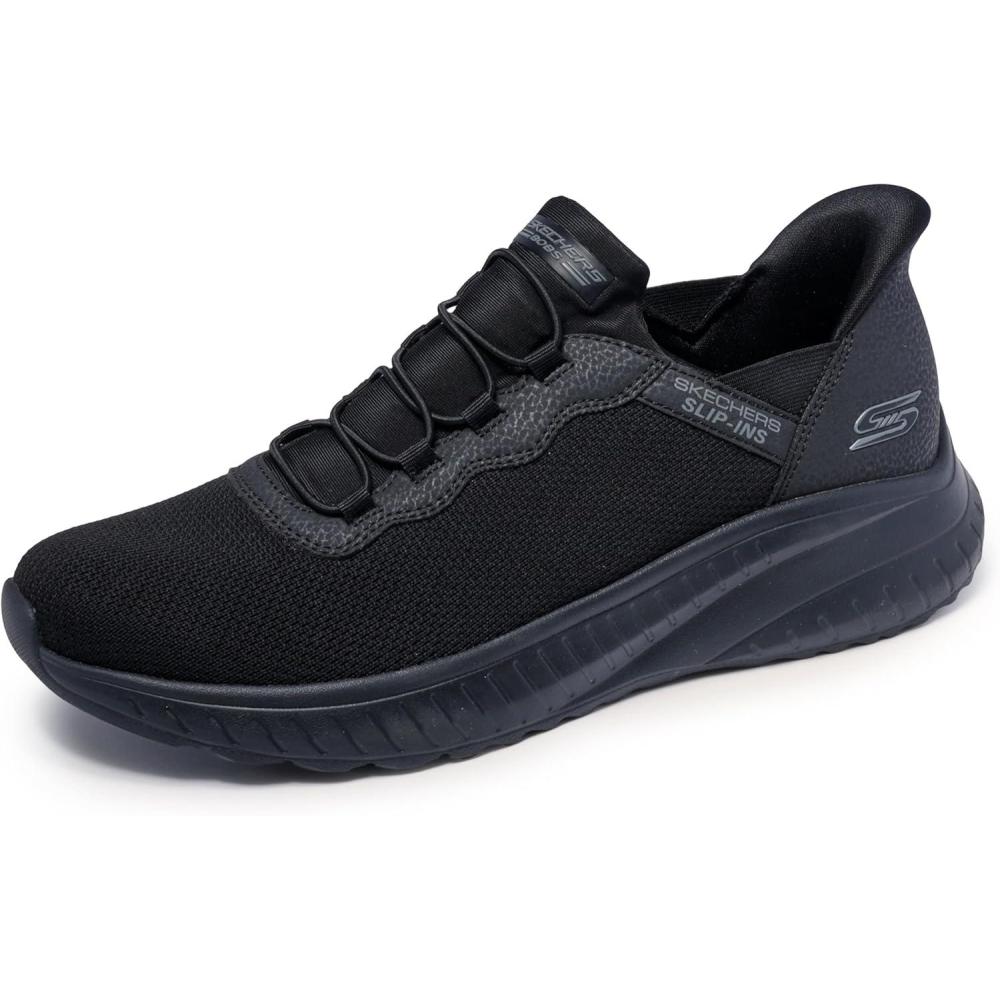 imageSkechers Mens Bobs Squad Chaos Hands Free Slipins SneakersBlackBlack